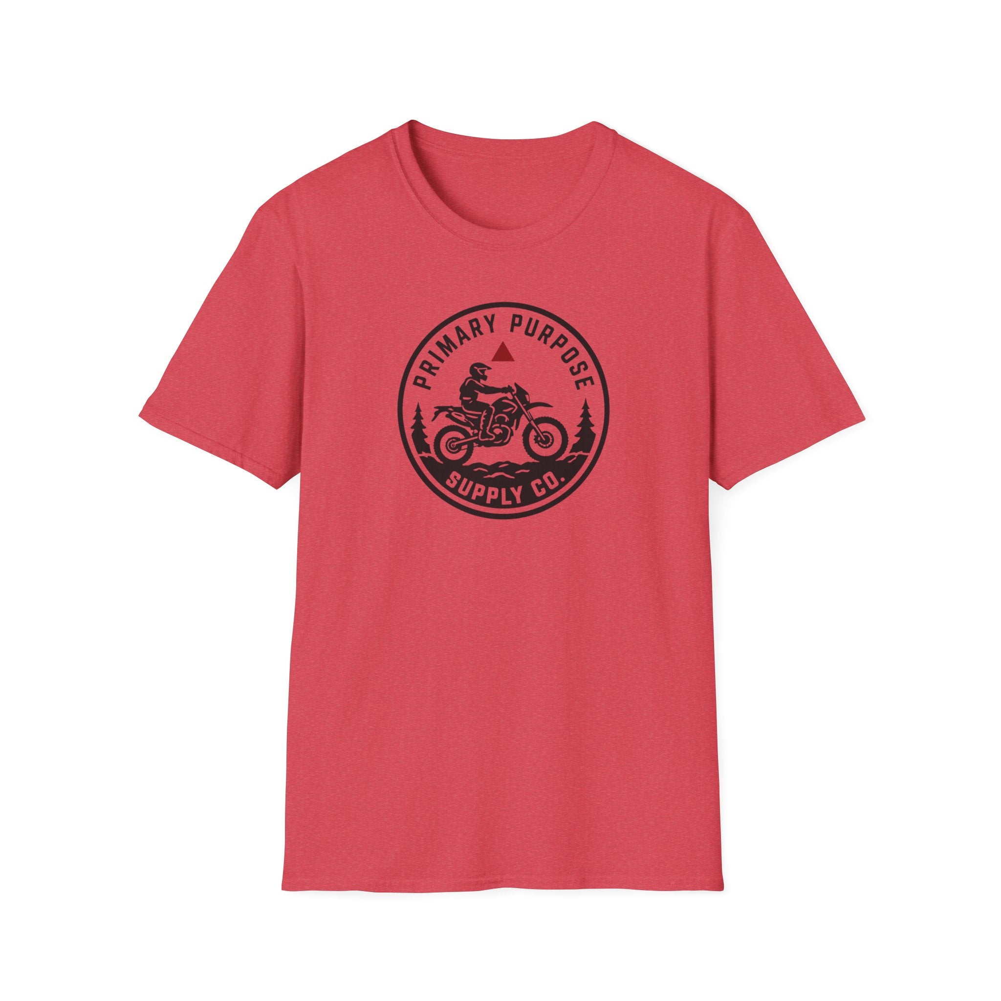 Motorcycle Logo T-Shirt — "Primary Purpose Supply Co." Vintage Rider Tee