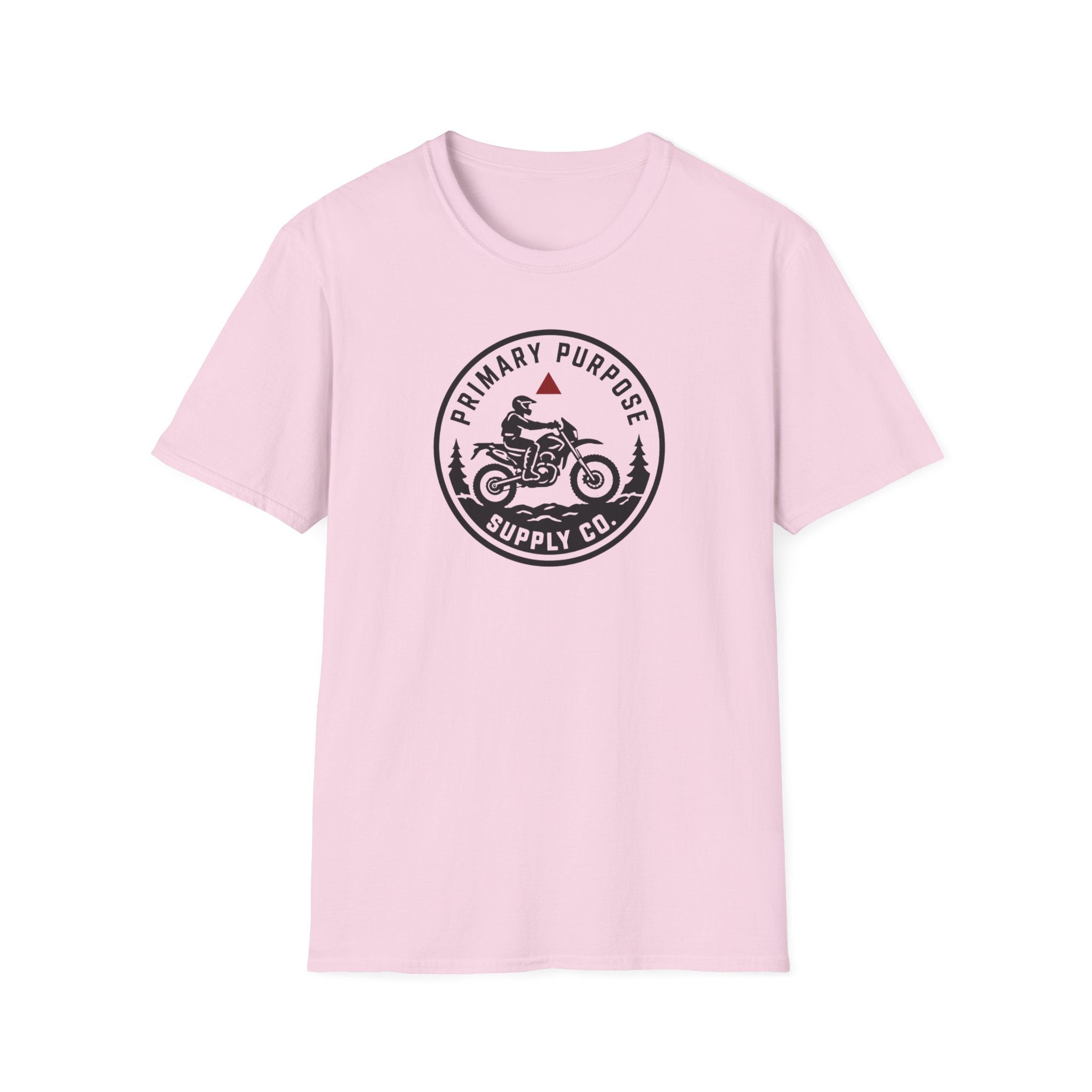 Motorcycle Logo T-Shirt — "Primary Purpose Supply Co." Vintage Rider Tee