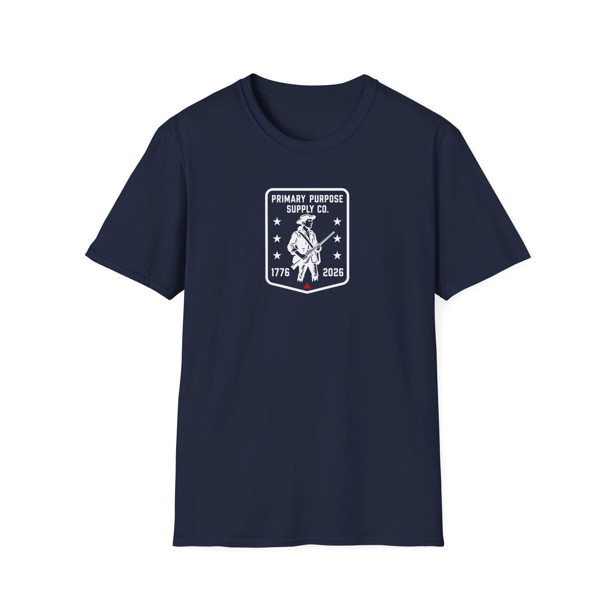 Patriot Rifleman T-Shirt — Primary Purpose Supply Co. 1776–2026 Vintage Patch