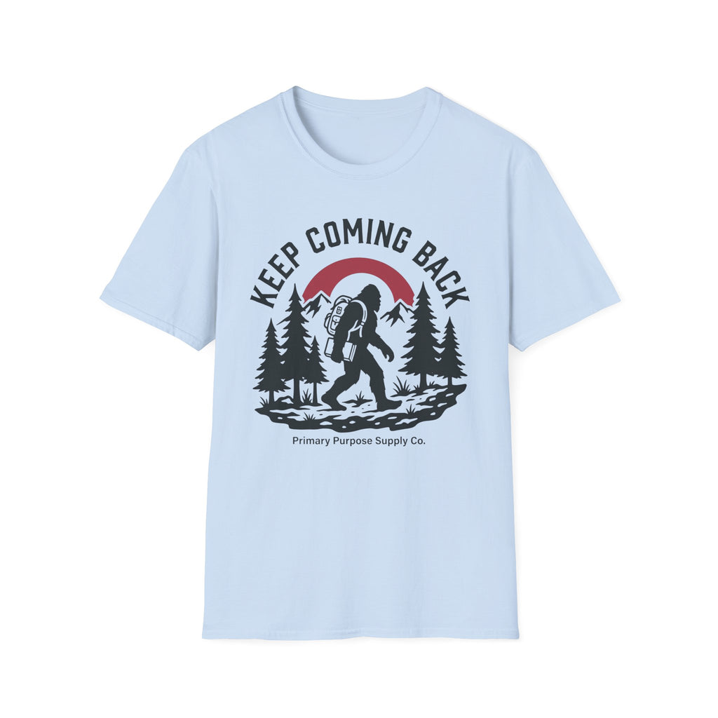 Keep Coming Back Big Foot Primary Purpose Supply Co. T-Shirt