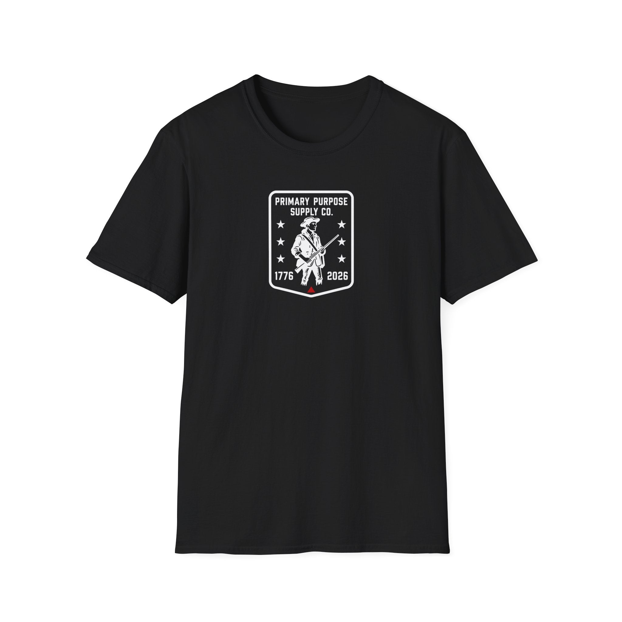 Patriot Rifleman T-Shirt — Primary Purpose Supply Co. 1776–2026 Vintage Patch