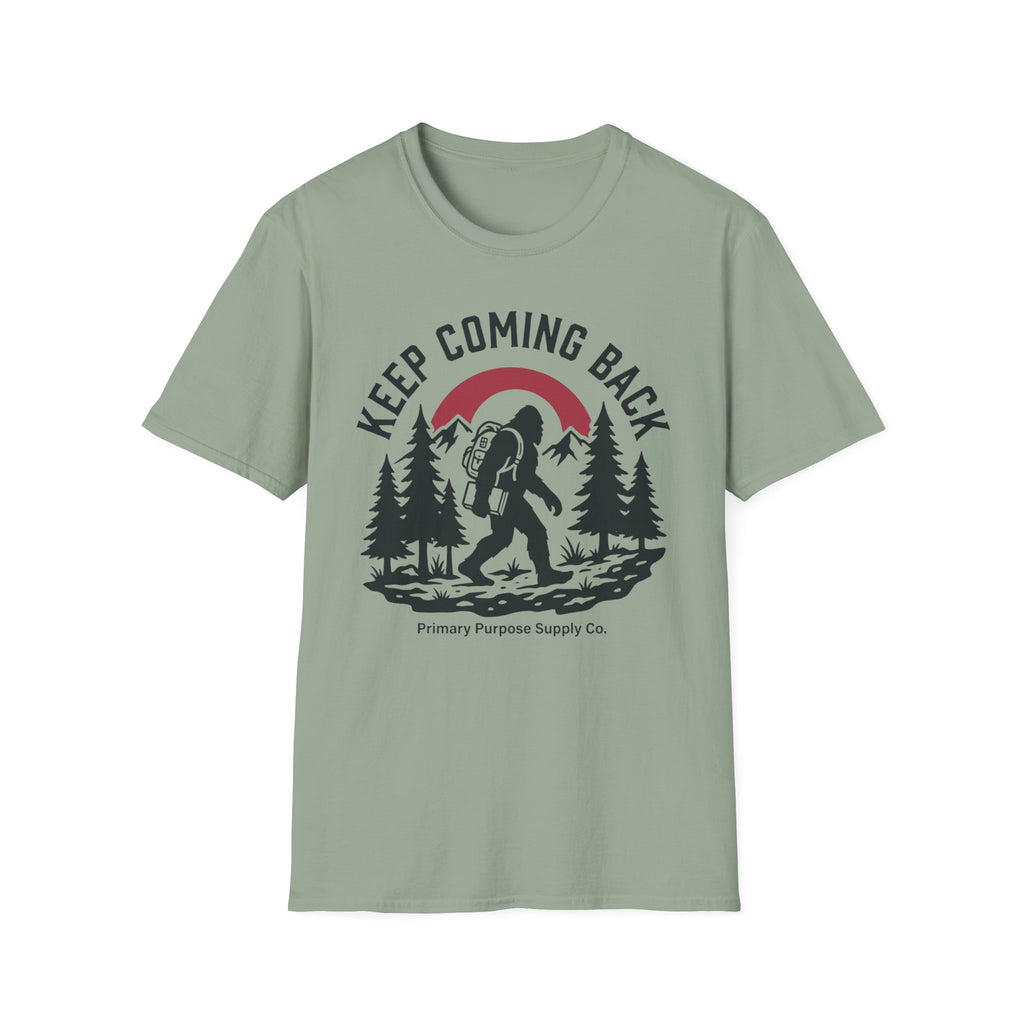 Keep Coming Back Big Foot Primary Purpose Supply Co. T-Shirt